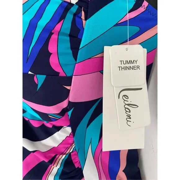 Leilani Floral Multicolor swimwear Top Sz 6 - Picture 3 of 5